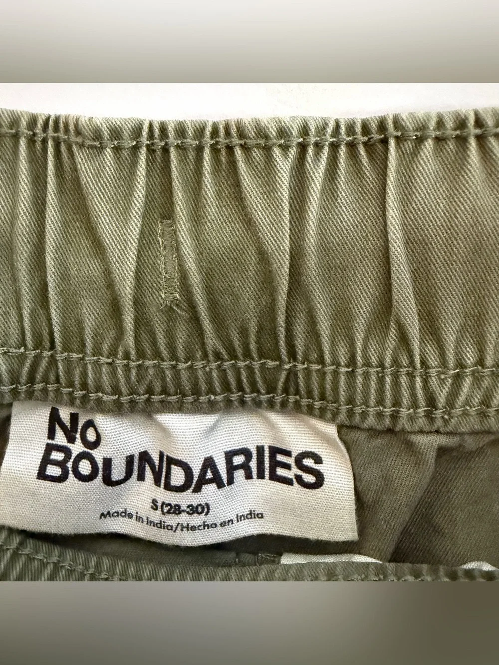Small size No Boundaries Olive & Khaki Cargo Jogger Pants Set